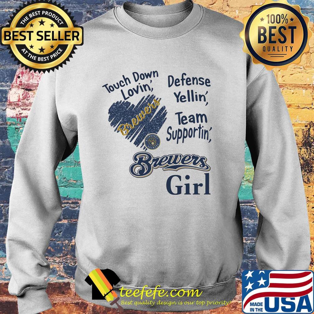 Touch down lovin defense yellin team supporting brewers girl heart s Sweater Touch down lovin defense yellin team supporting brewers girl heart s Sweater