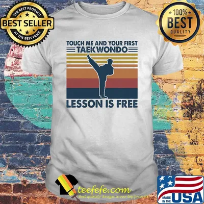 touch me and your first taekwondo lesson is free vintage shirt