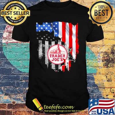 Trader joe's american flag independence day shirt