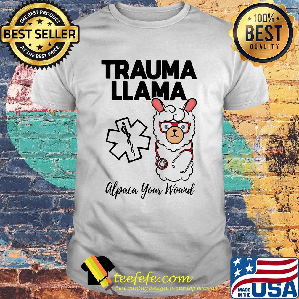 Trauma Llâm Alpaca Your Wound Media Logo Lamb Ear Piece Shirt Trauma Llâm Alpaca Your Wound Media Logo Lamb Ear Piece Shirt