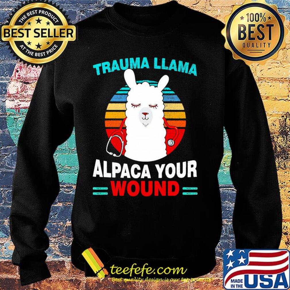 Trauma llama alpaca your wound vintage retro s Sweater Trauma llama alpaca your wound vintage retro s Sweater