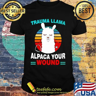 Trauma llama alpaca your wound vintage retro shirt