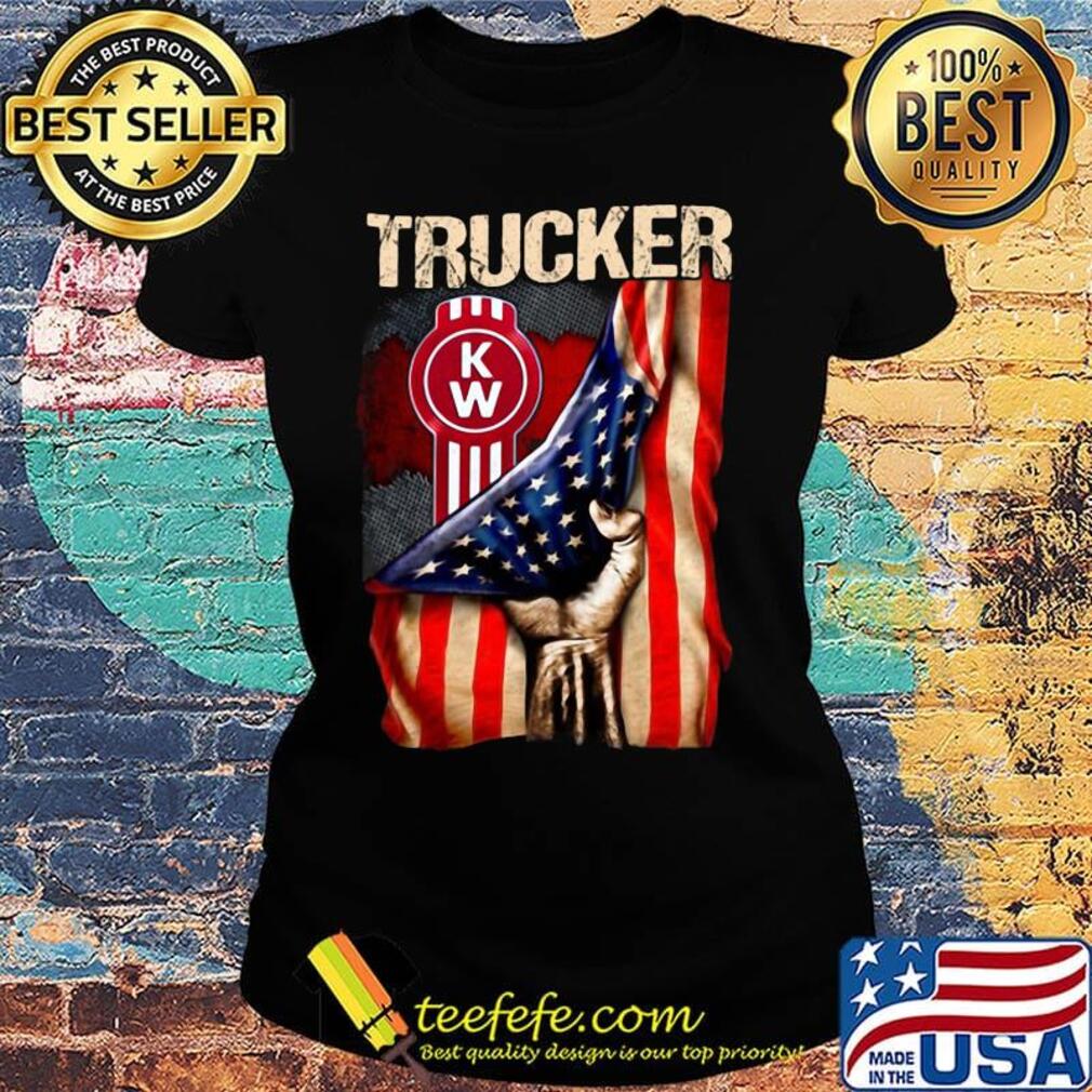 Trucker KW American flag s Ladies tee Trucker KW American flag s Ladies tee