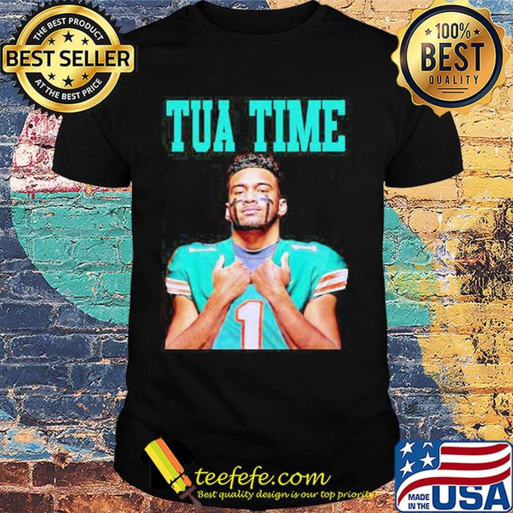 Tua in a miami dolphins team football shirt