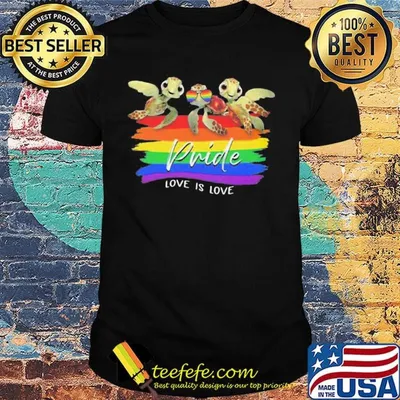 Turtle LGBT Pride Rainbow Love Is Love Shirt