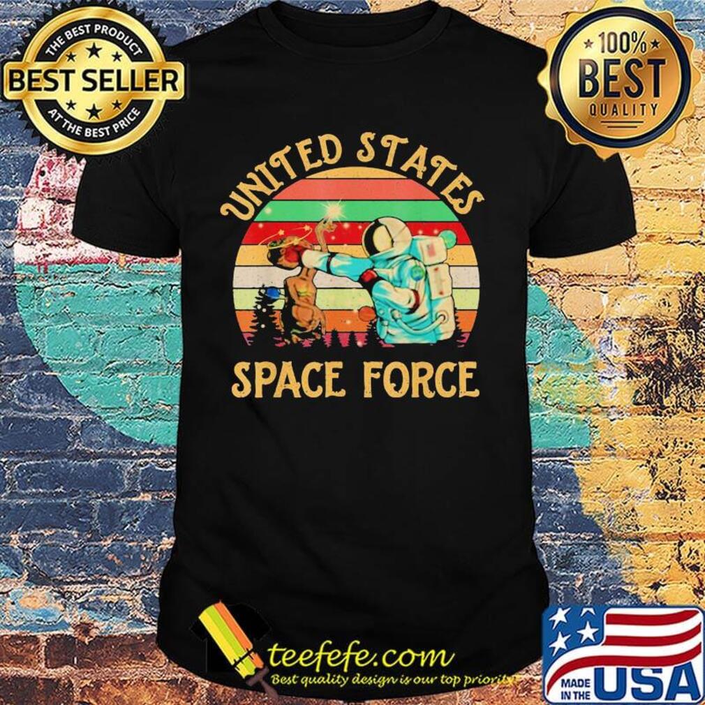 UFO boxing alien united states space force vintage retro shirt