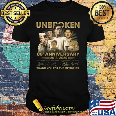 Unbroken 06th anniversary 2014 2020 thank you for the memories signatures shirt