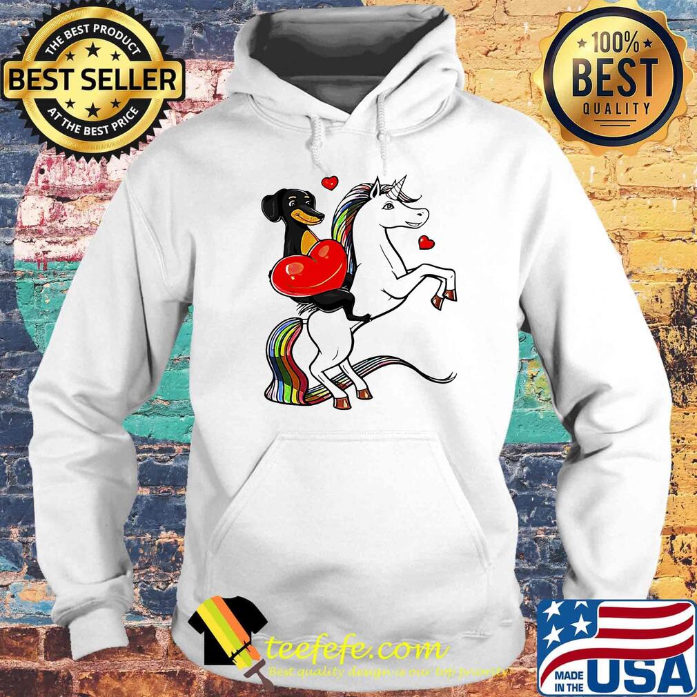 Unicorn And Dachshund Dog Heart s Hoodie Unicorn And Dachshund Dog Heart s Hoodie
