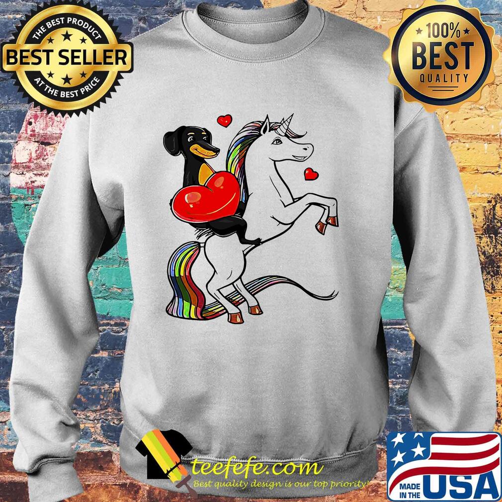Unicorn And Dachshund Dog Heart s Sweater Unicorn And Dachshund Dog Heart s Sweater