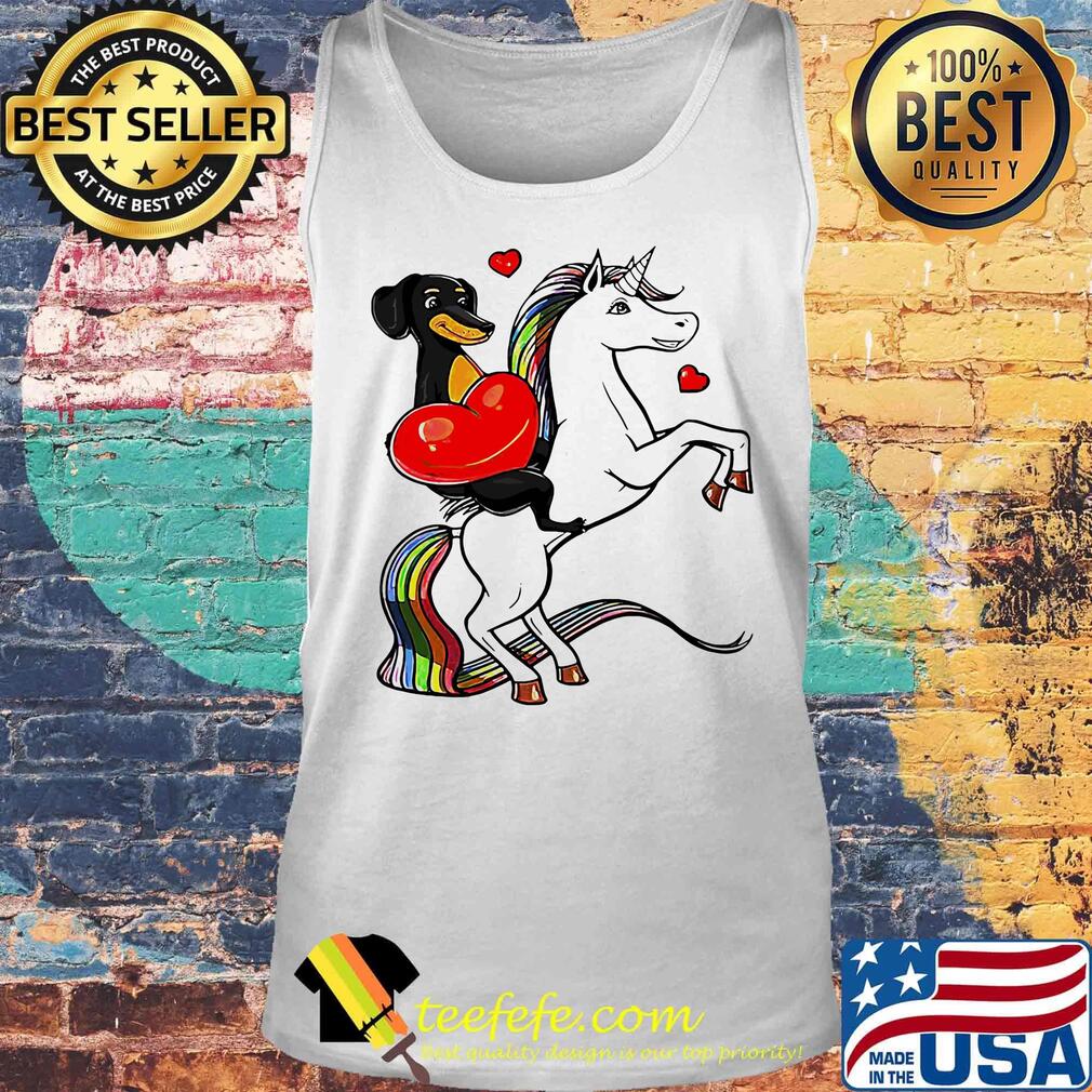 Unicorn And Dachshund Dog Heart s Tank top Unicorn And Dachshund Dog Heart s Tank top