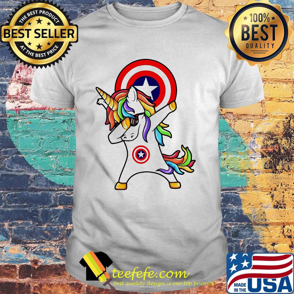 Unicorn captain america logo shirt