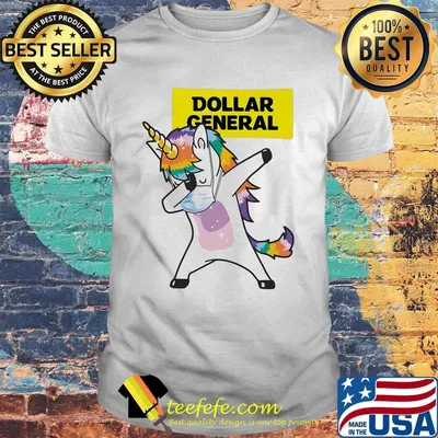 Unicorn mask dollar general logo shirt