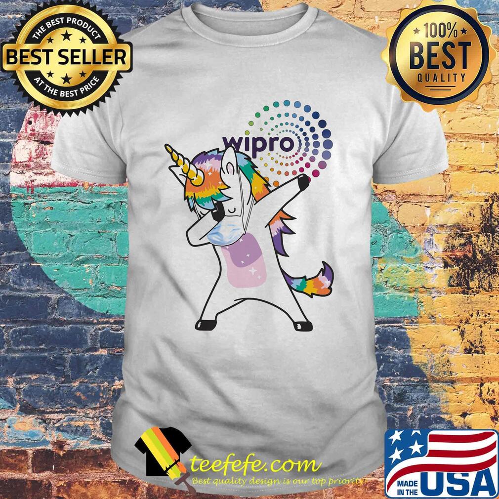 Unicorn mask wipro logo shirt