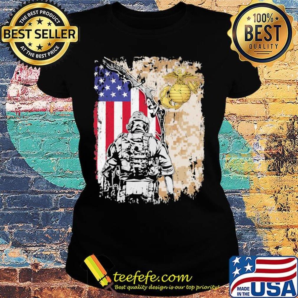 United State Marine Corps American flag veteran Independence day s Ladies tee United State Marine Corps American flag veteran Independence day s Ladies tee
