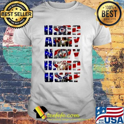 Uscg army navy usaf american flag independence day shirt