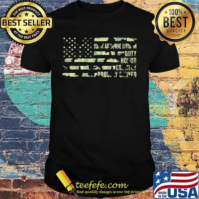 Veteran duty honor american flag independence day shirt