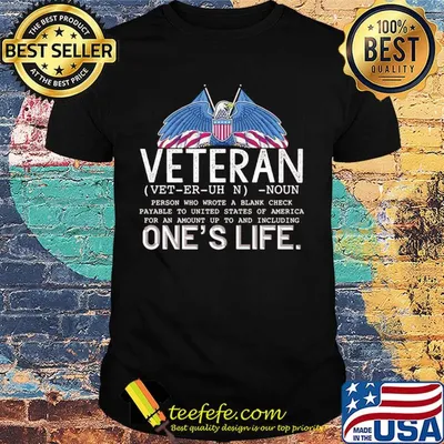 Veteran person who wrote a blank check American flag Independence Day shirt