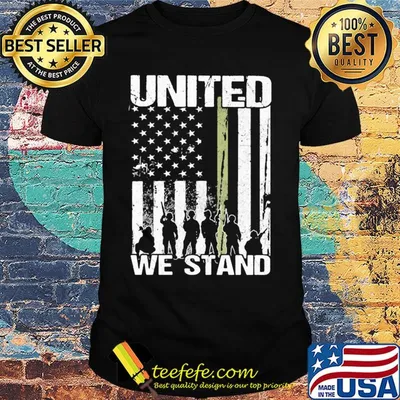 Veteran united we stand american flag independence day shirt