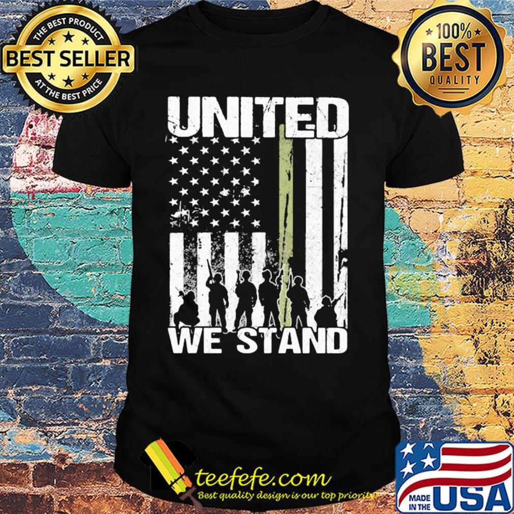Veteran united we stand american flag independence day shirt