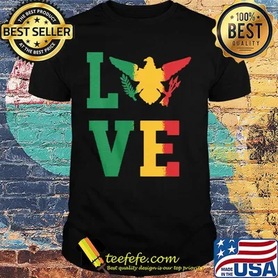 Virgin Island flag love shirt