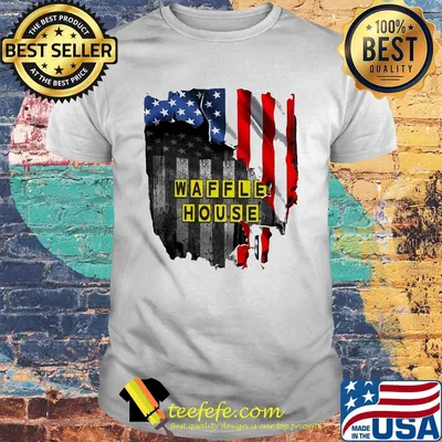 Waffle house logo american flag independence day shirt
