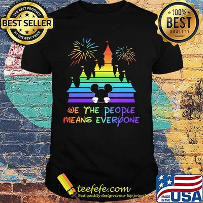 Walt disney mickey mouse we the people means everyone firework shirt