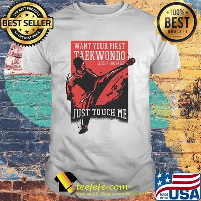 Want your first taekwondo lesson for free just touch me shirt