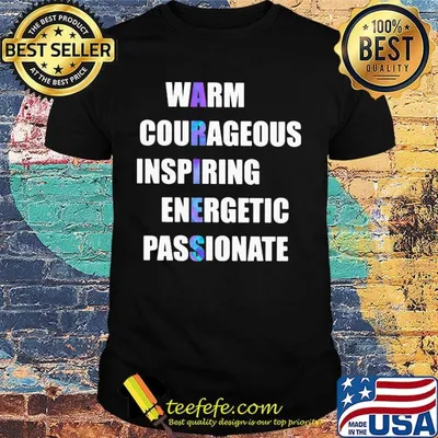 Warm Courageous Inspiring Energetic Passionate Aries Name Shirt