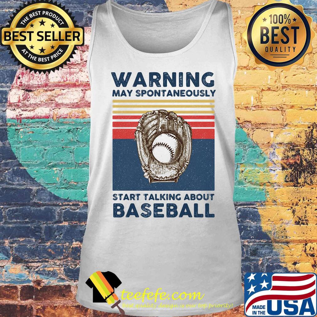 Warning may spontaneously start talking about baseball vintage retro s Tank top Warning may spontaneously start talking about baseball vintage retro s Tank top