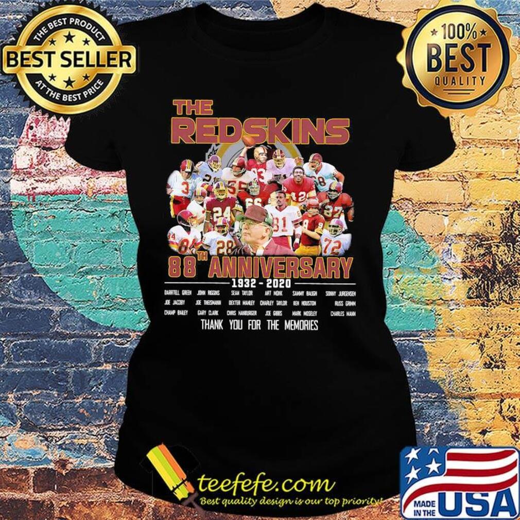 Washington Football Team 88th Anniversary 1932 2020 Thank You for the memories s Ladies tee Washington Football Team 88th Anniversary 1932 2020 Thank You for the memories s Ladies tee