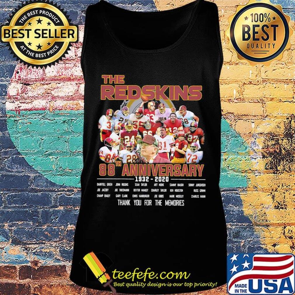 Washington Football Team 88th Anniversary 1932 2020 Thank You for the memories s Tank top Washington Football Team 88th Anniversary 1932 2020 Thank You for the memories s Tank top