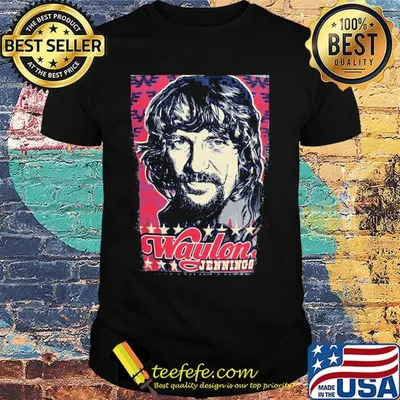 Waylon jennings stars art shirt