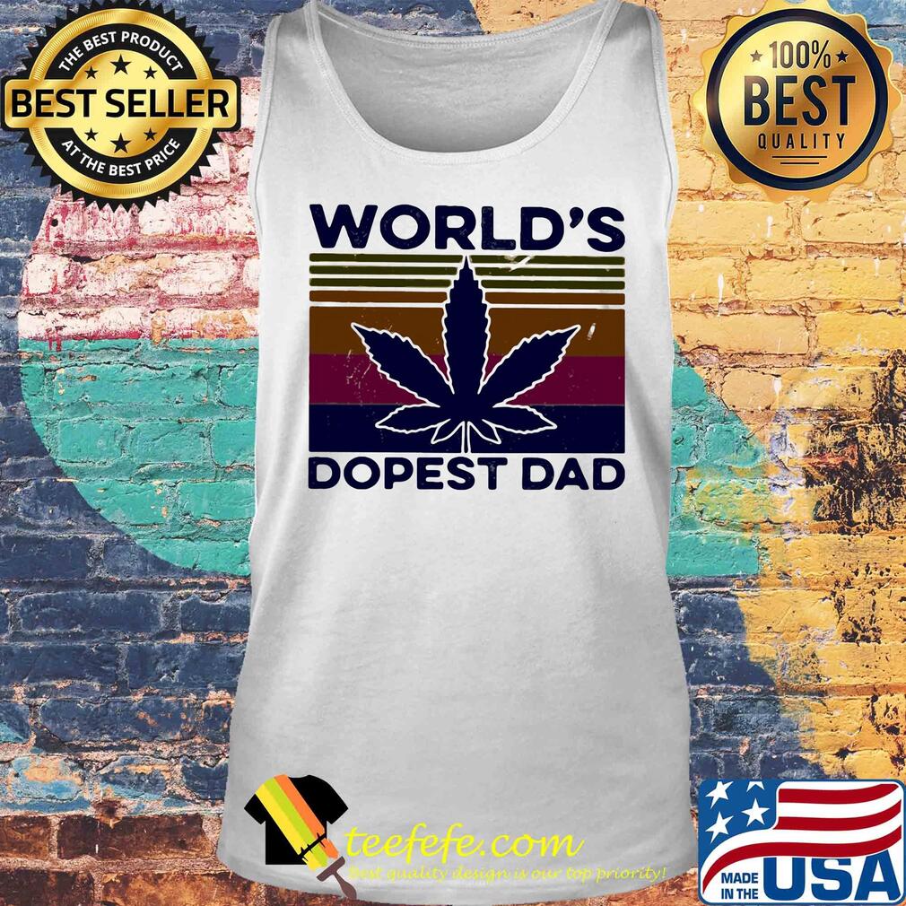 Weed world's dopest dad father's day vintage retro s Tank top Weed world's dopest dad father's day vintage retro s Tank top