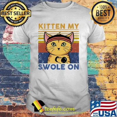 Weightlifting cat kitten my swole on vintage 2020 shirt