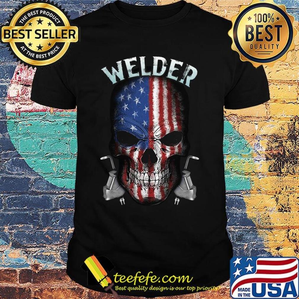 Welder American Flag Independence Day Skullcap Shirt
