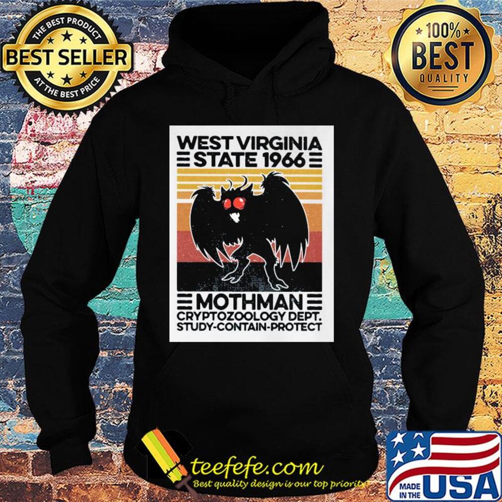 West virginia state 1966 mothman cryptozoology dept study contain protect vintage retro s Hoodie West virginia state 1966 mothman cryptozoology dept study contain protect vintage retro s Hoodie