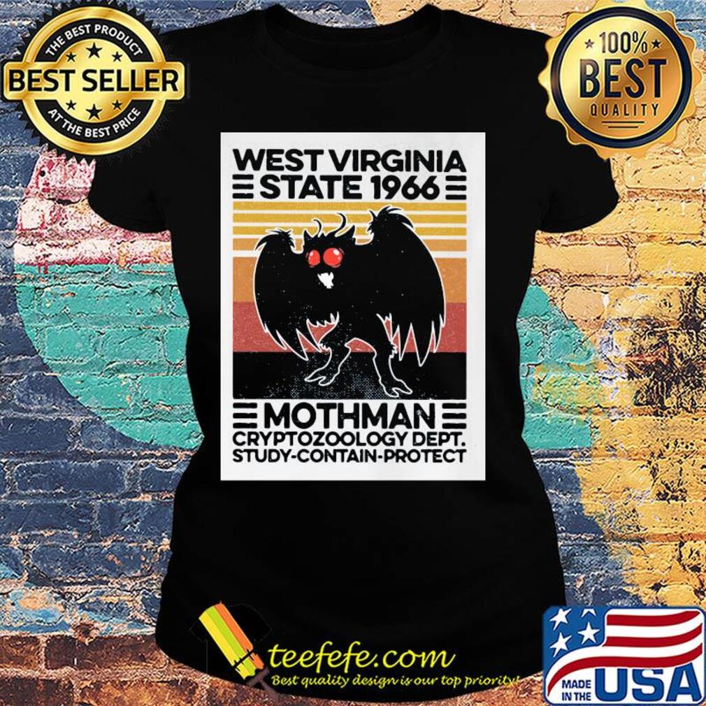West virginia state 1966 mothman cryptozoology dept study contain protect vintage retro s Ladies tee West virginia state 1966 mothman cryptozoology dept study contain protect vintage retro s Ladies tee