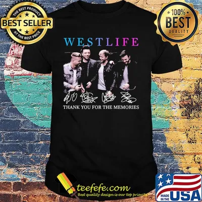 Westlife thank you for the memories signatures shirt