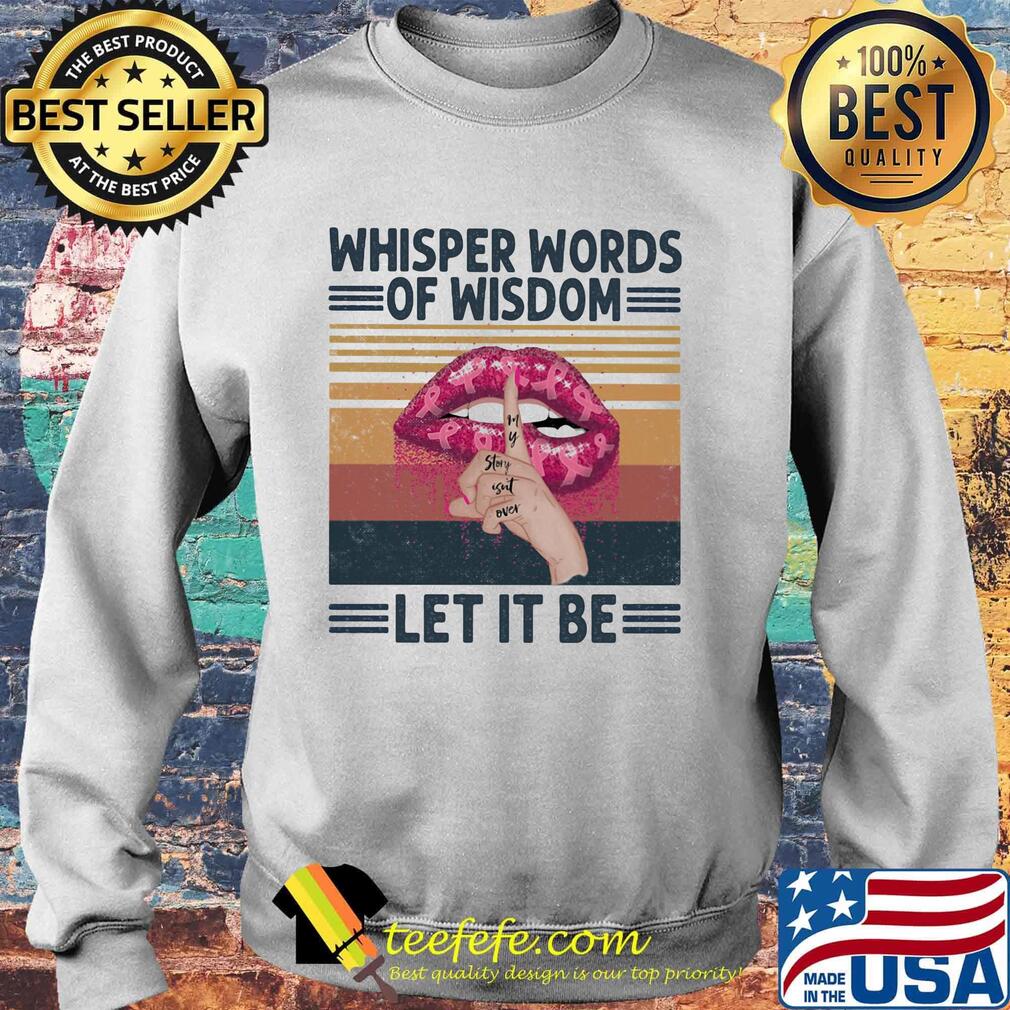 Whisper Words Of Wisdom Let It Be Hand Lips Pink Vintage Retro Shirt Sweater Whisper Words Of Wisdom Let It Be Hand Lips Pink Vintage Retro Shirt Sweater