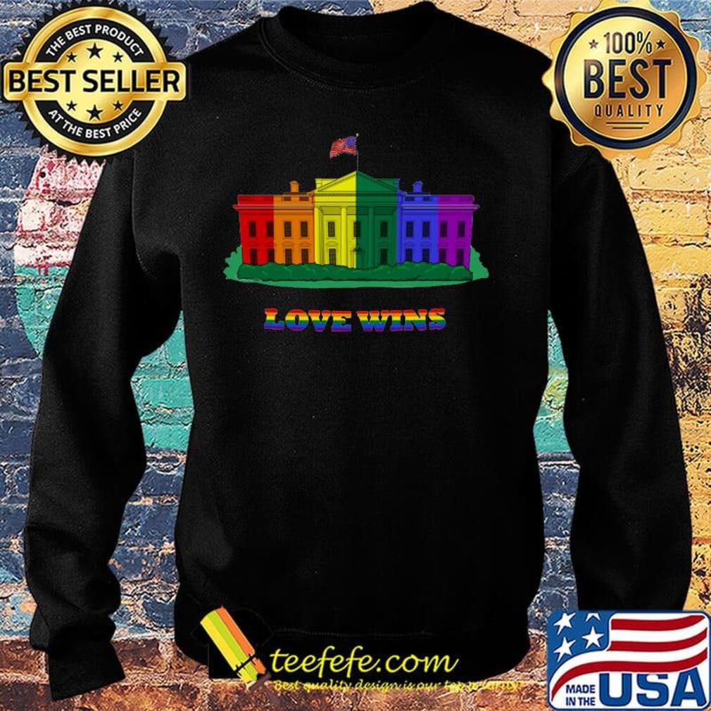 White House American Flag Independence Day LGBT Love Wins Shirt Sweater White House American Flag Independence Day LGBT Love Wins Shirt Sweater