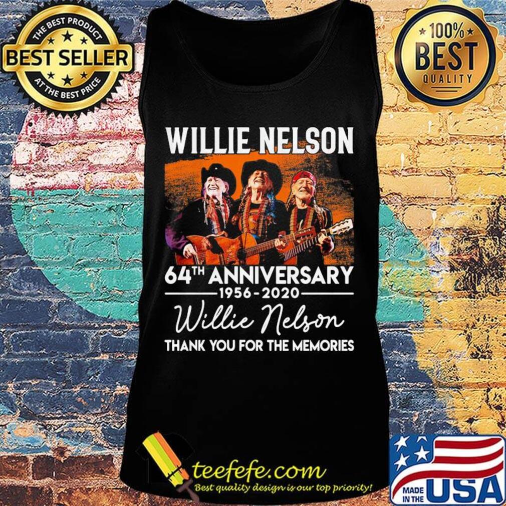 Willie nelson 64st anniversary 1956 2020 thank you for the memories signatures s Tank top Willie nelson 64st anniversary 1956 2020 thank you for the memories signatures s Tank top