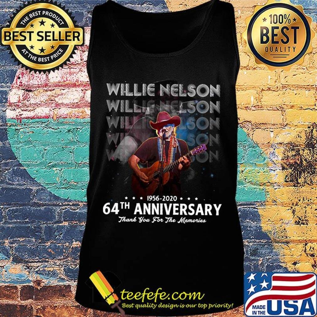 Willie nelson 64th anniversary 1956 2020 thank you for the memories stars s Tank top Willie nelson 64th anniversary 1956 2020 thank you for the memories stars s Tank top