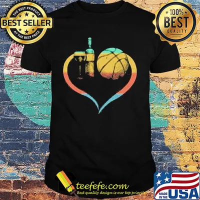 Wine heart baseball vintage shirt