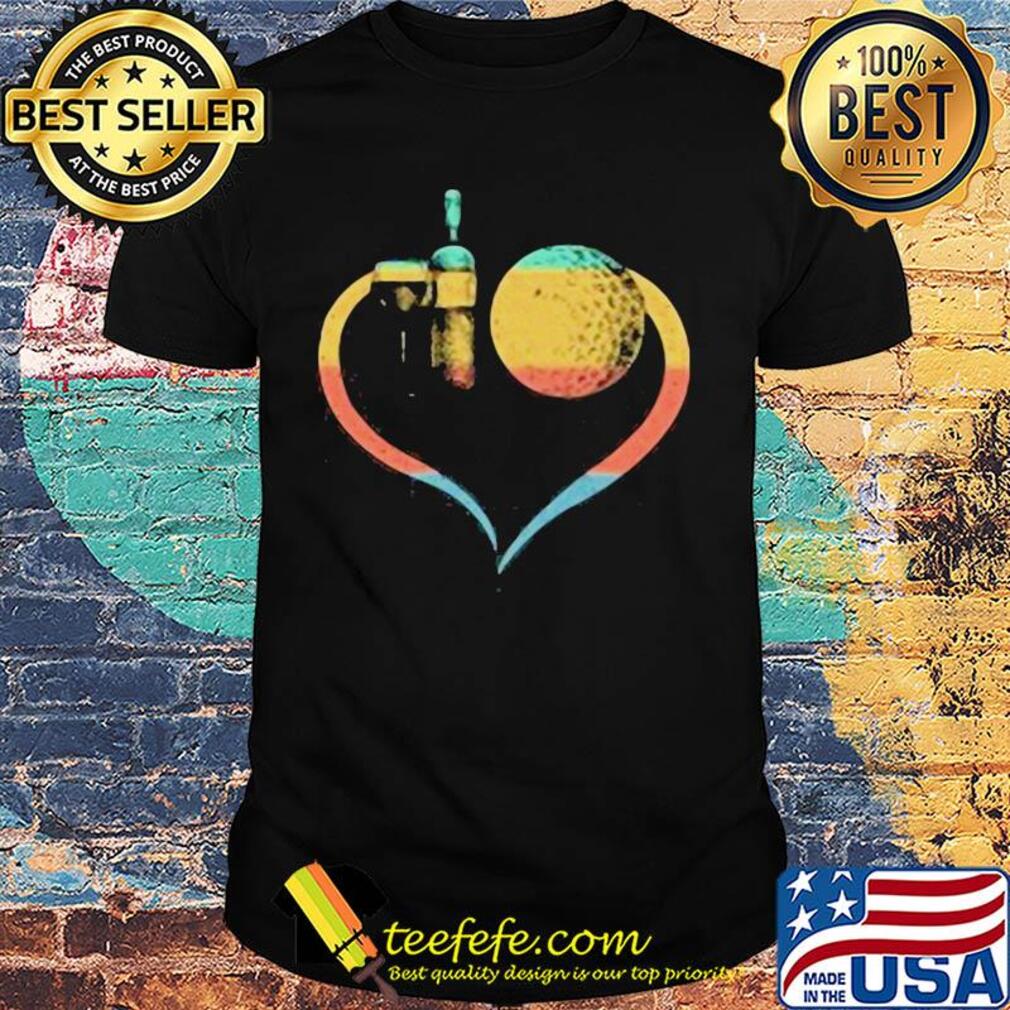 Wine heart golf vintage shirt