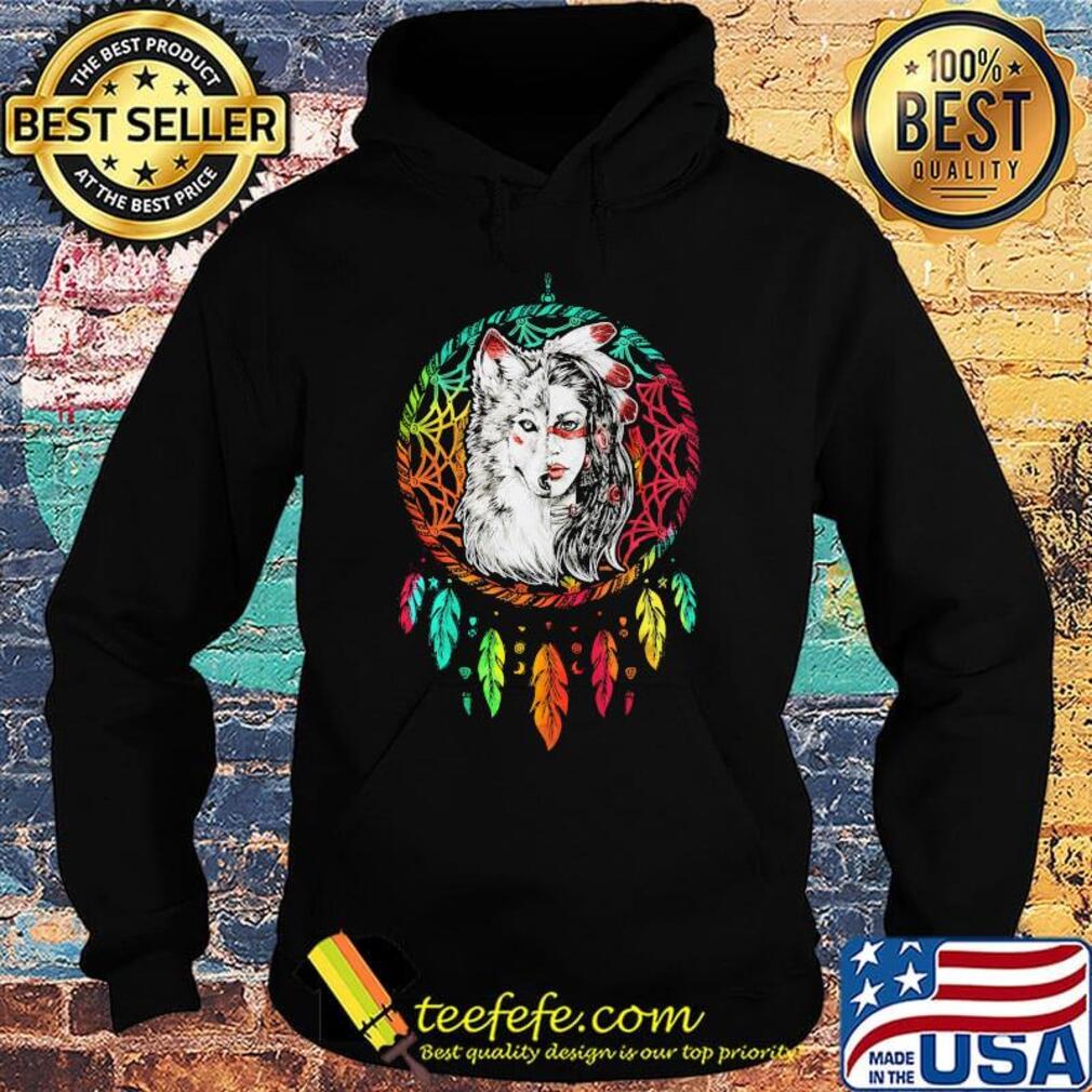 Wolf Native Dream Catcher Shirt Hoodie Wolf Native Dream Catcher Shirt Hoodie