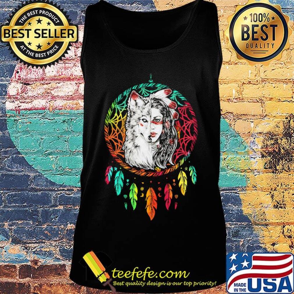 Wolf Native Dream Catcher Shirt Tank top Wolf Native Dream Catcher Shirt Tank top