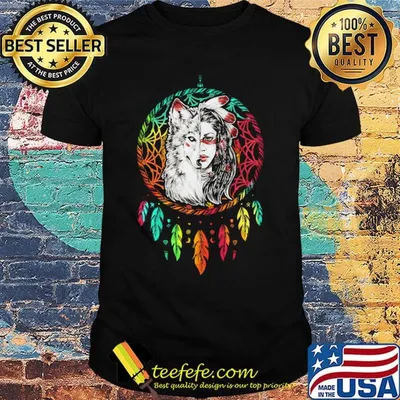 Wolf Native Dream Catcher Shirt