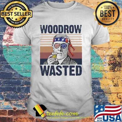 Woodrow wasted wine American flag veteran Independence Day vintage retro shirt