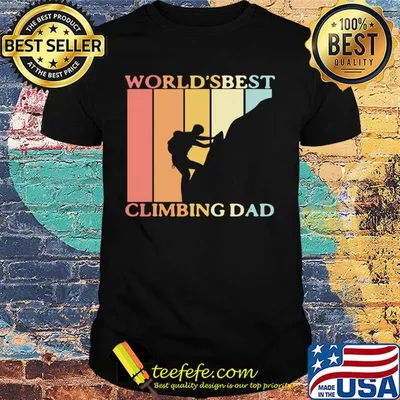 World's best climbing dad happy father's day vintage retro shirt