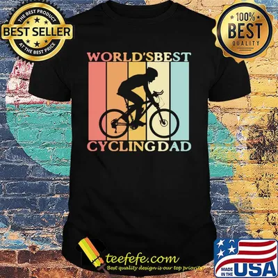 World's best cycling dad happy father's day vintage retro shirt